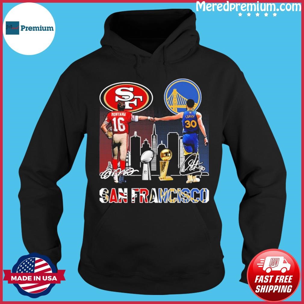 Skyline San Francisco Sport Team Joe Montana and Stephen Curry Signatures  shirt, hoodie, sweater, long sleeve and tank top