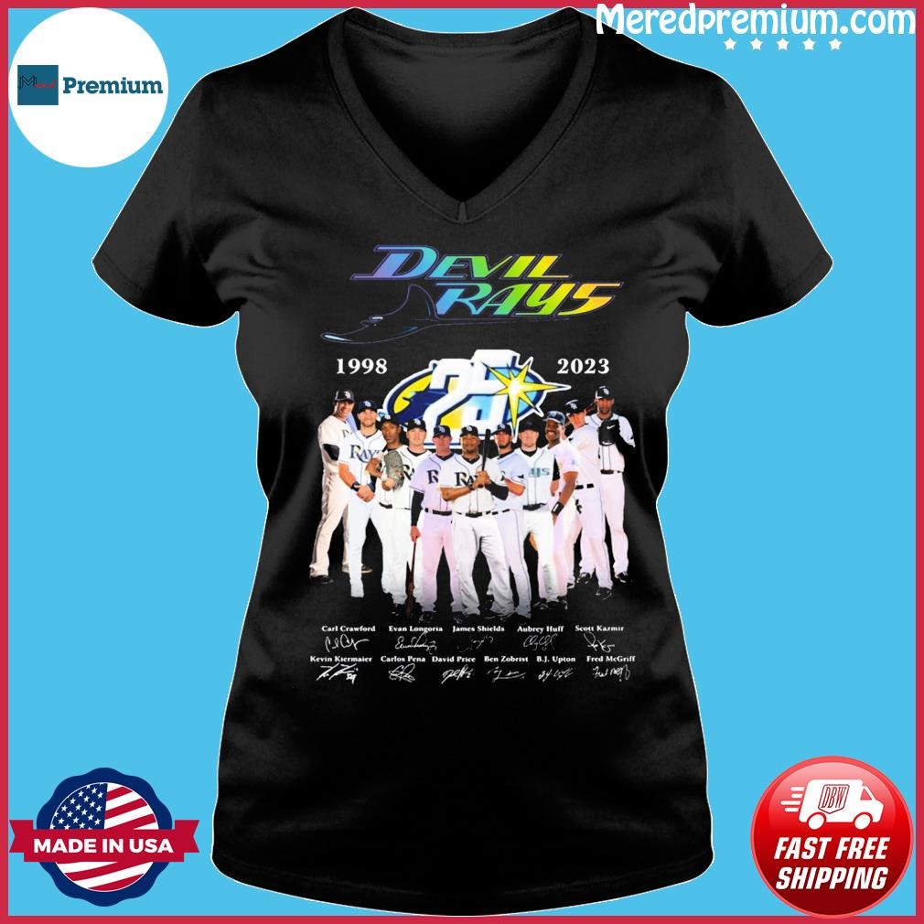 Tampa Bay Devil Rays 25th Anniversary 1998 2023 Thank You For The Memories  Signatures T-shirt