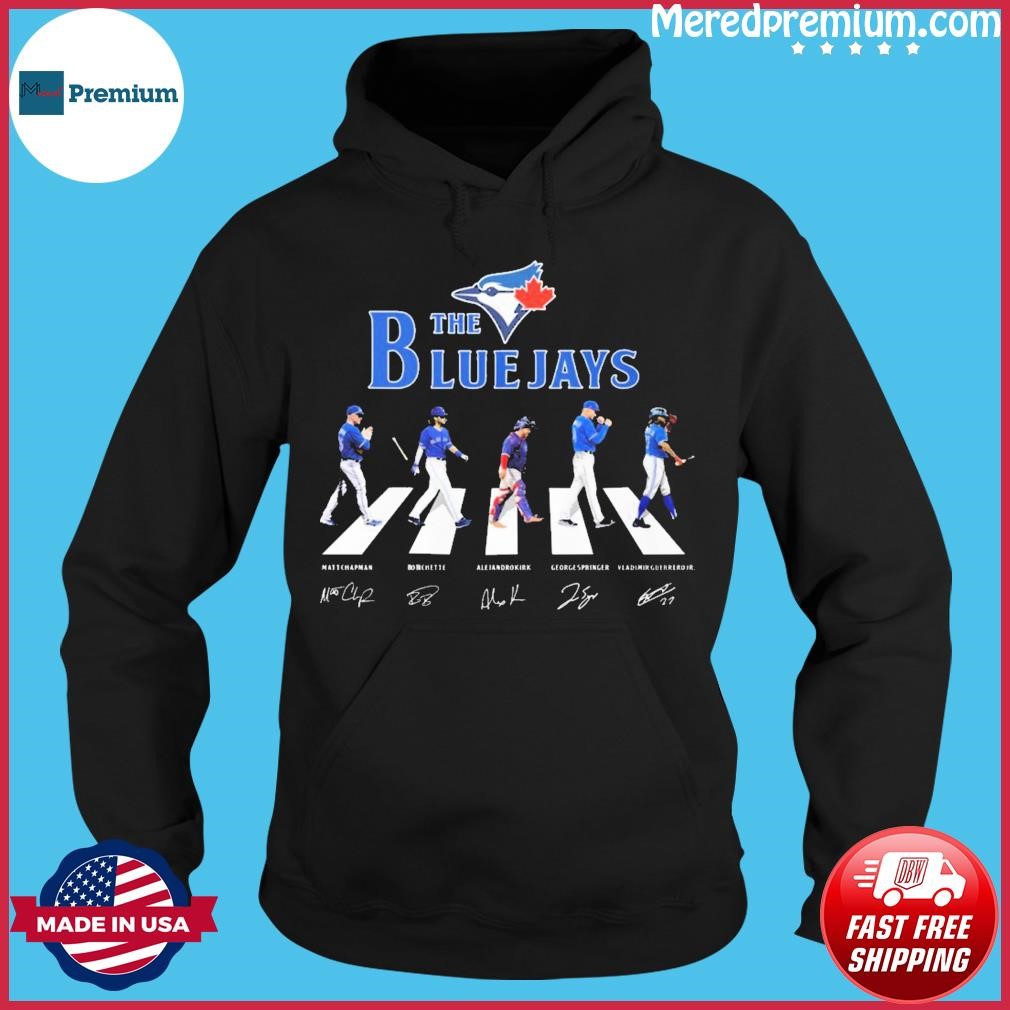 The Blue Jays Bo Bichette Alejandro Kirk George Springer Vladimir Guerrero  Jr Abbey Road signatures shirt, hoodie, sweater, long sleeve and tank top