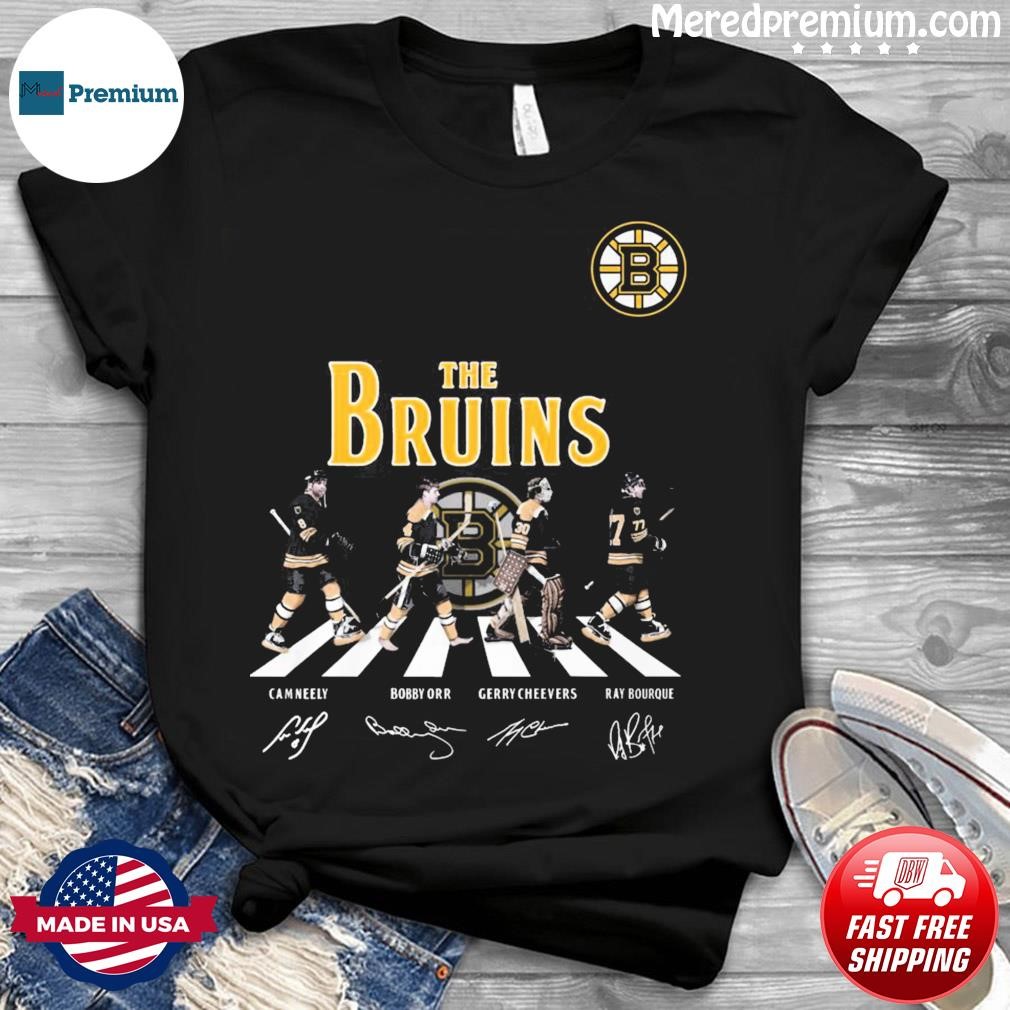 The boston bruins cam neely bobby orr gerry cheevers ray bourque signatures  shirt, hoodie, sweater, long sleeve and tank top