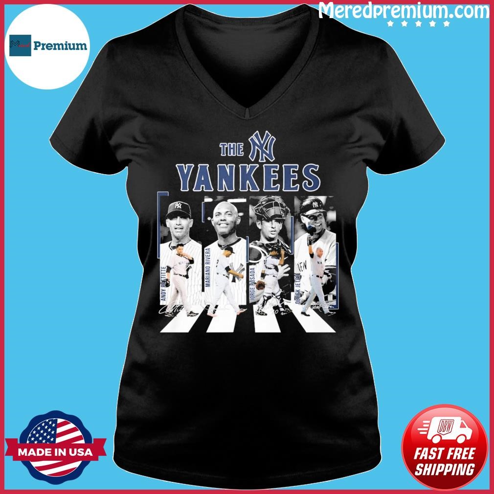 2023 The Yankees Andy Pettitte, Mariano Rivera, Jorge Posada and Derek  Jeter abbey road signatures shirt, hoodie, sweater, long sleeve and tank top