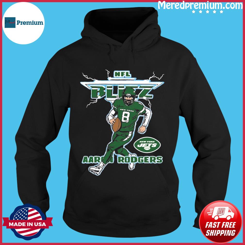 Aaron Rodgers New York Jets NFL Blitz lightning shirt, hoodie