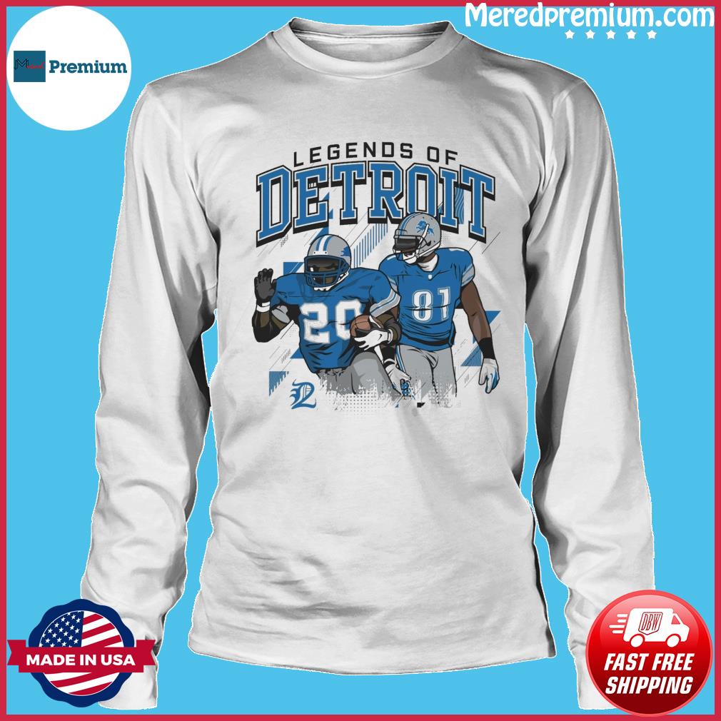 Calvin Johnson And Barry Sanders Legends Of Detroit Lions Shirt