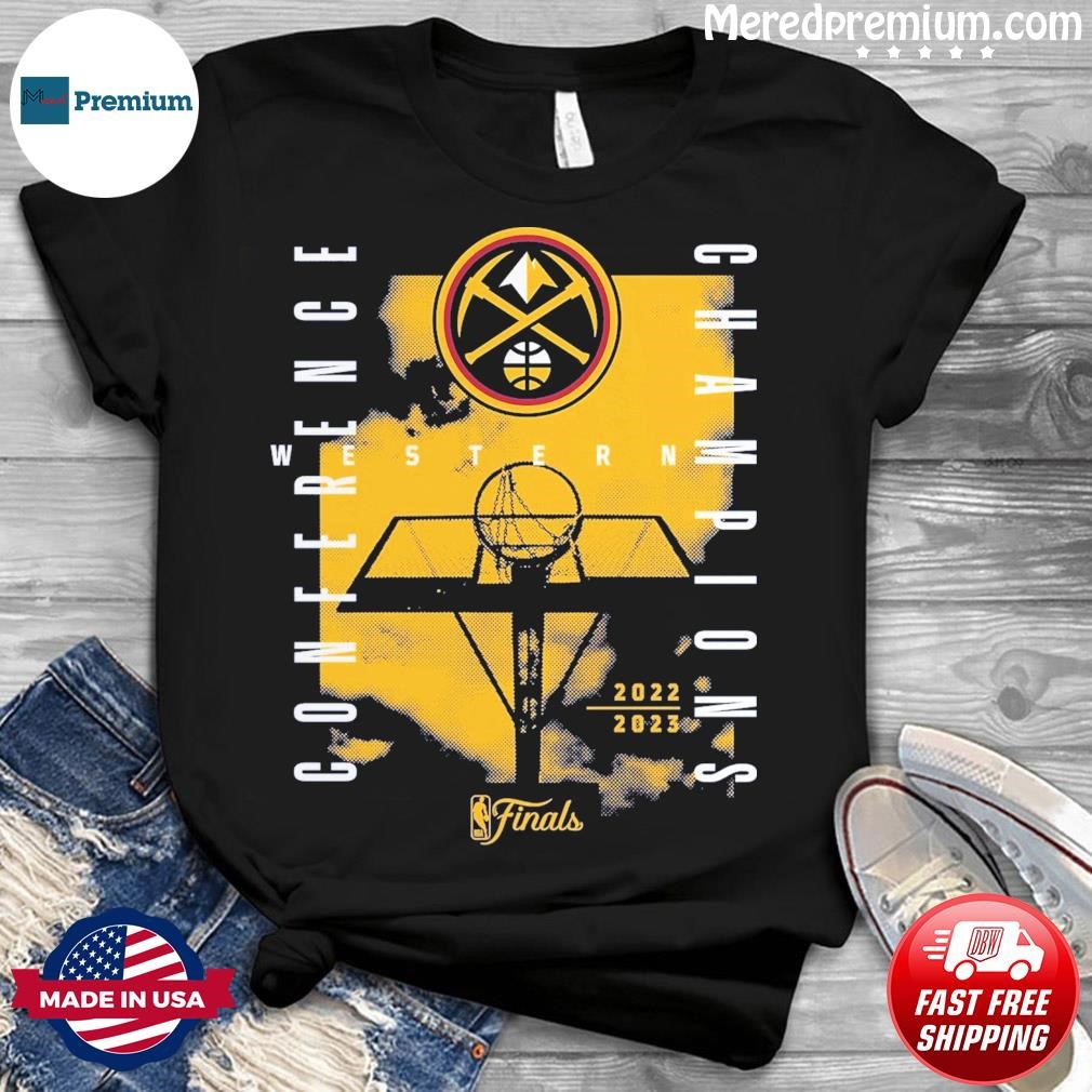Denver Nuggets 2023 Western Conference Champions Free Throw Courtside T-Shirt
