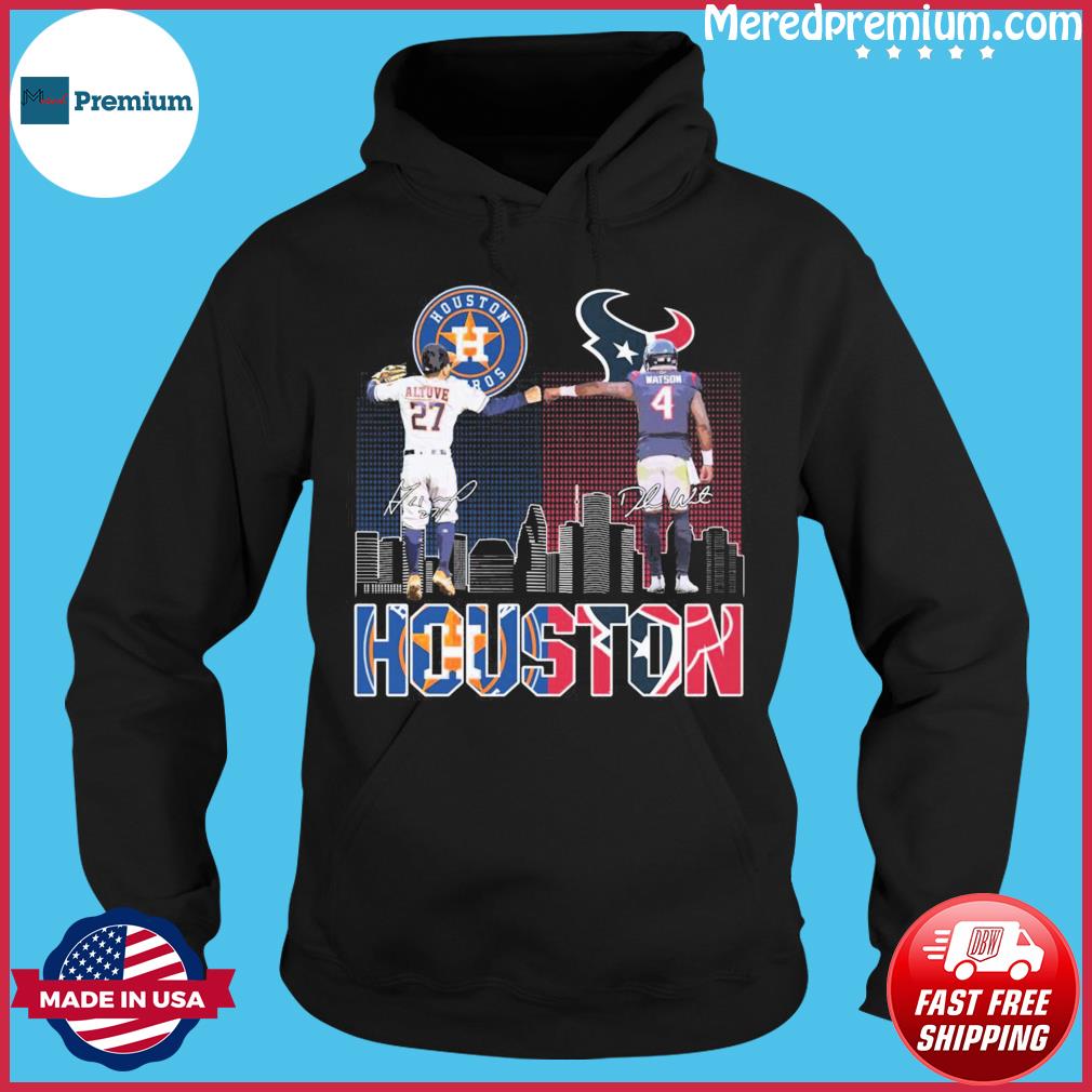 Houston Sports Team Jose Altuve And JJ Watson Signatures Fan Gifts T-Shirt  - Masteez