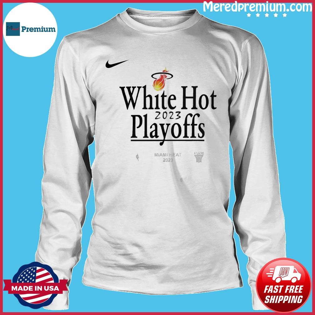Nike Miami Heat White Hot 2023 NBA Playoffs Winners Shirt