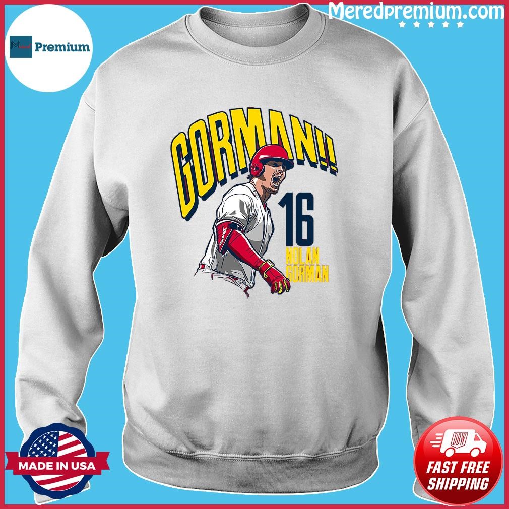 Official Number 16 St. louis cardinals gorman nolan gorman shirt, hoodie,  sweater, long sleeve and tank top