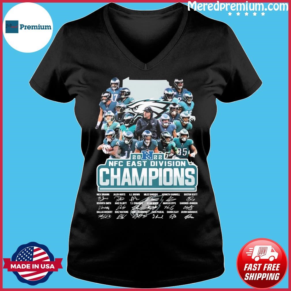 2022 NFC East Champions Philadelphia Eagles Signatures Shirt