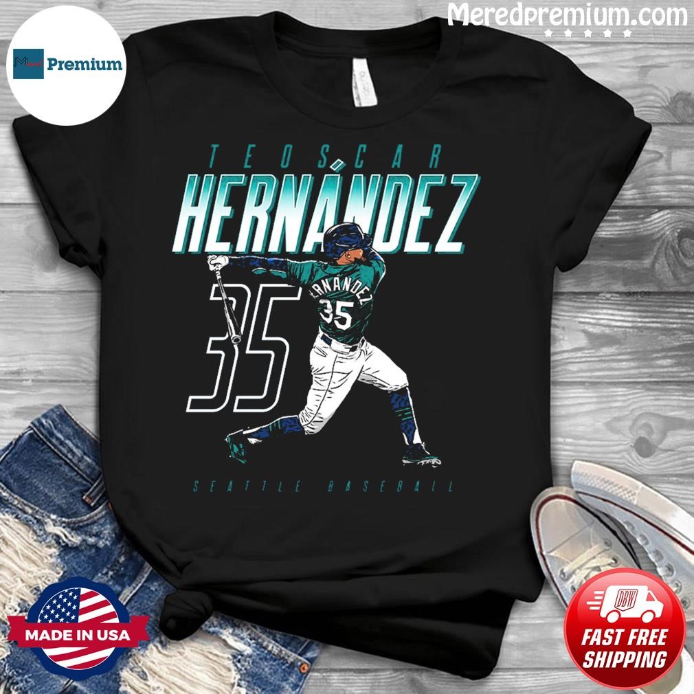 Teoscar Hernández Swinging Seattle Baseball shirt
