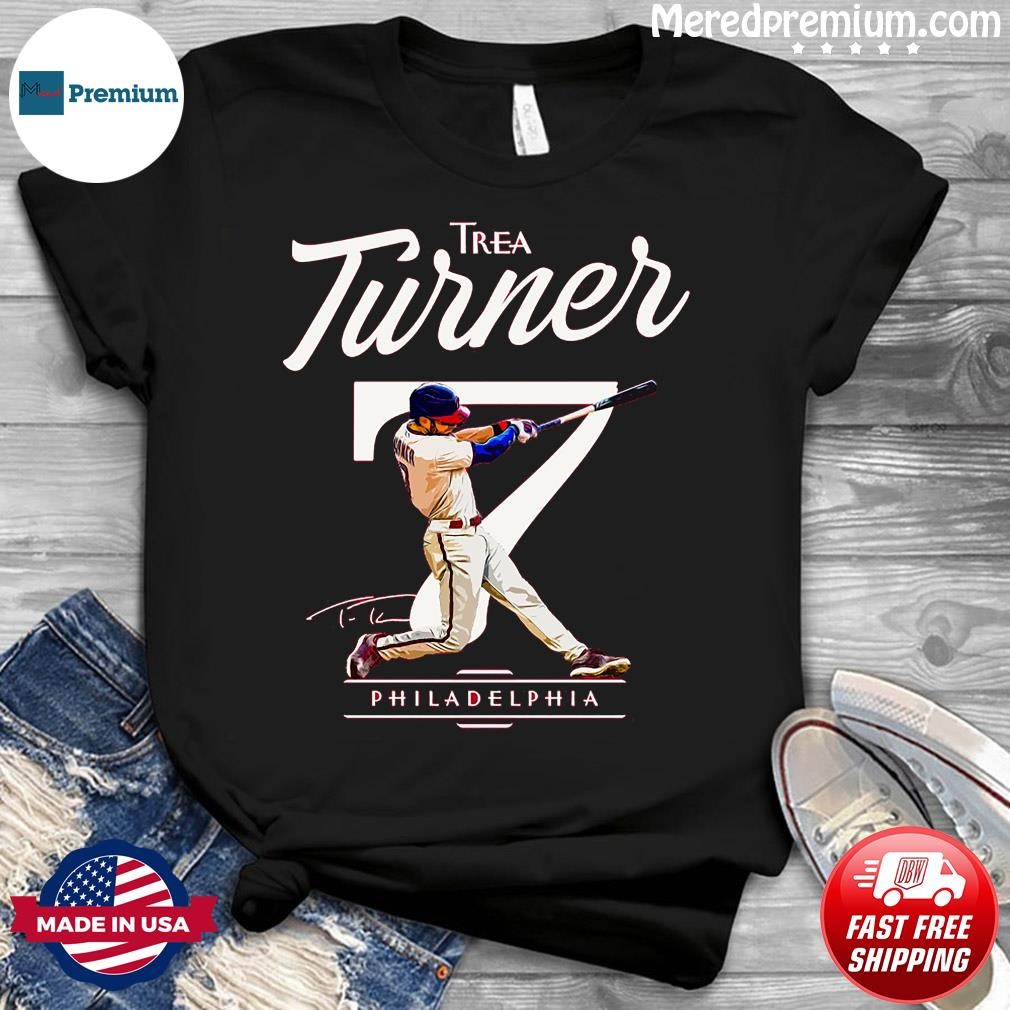 Trea Turner Philadelphia Phillies Swinging signature shirt, hoodie,  sweater, long sleeve and tank top