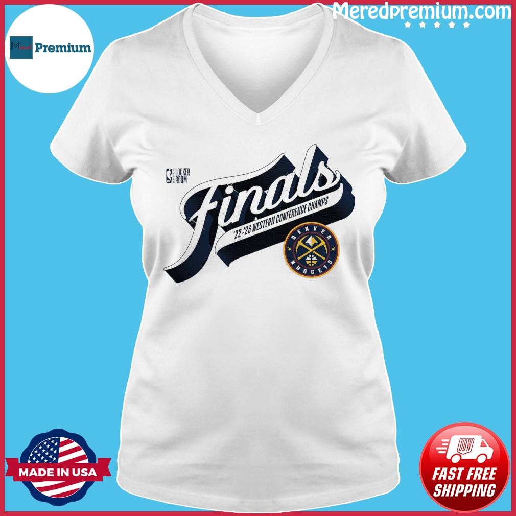 NBA Women's 2023 Western Conference Champions Denver Nuggets Locker Room T- Shirt