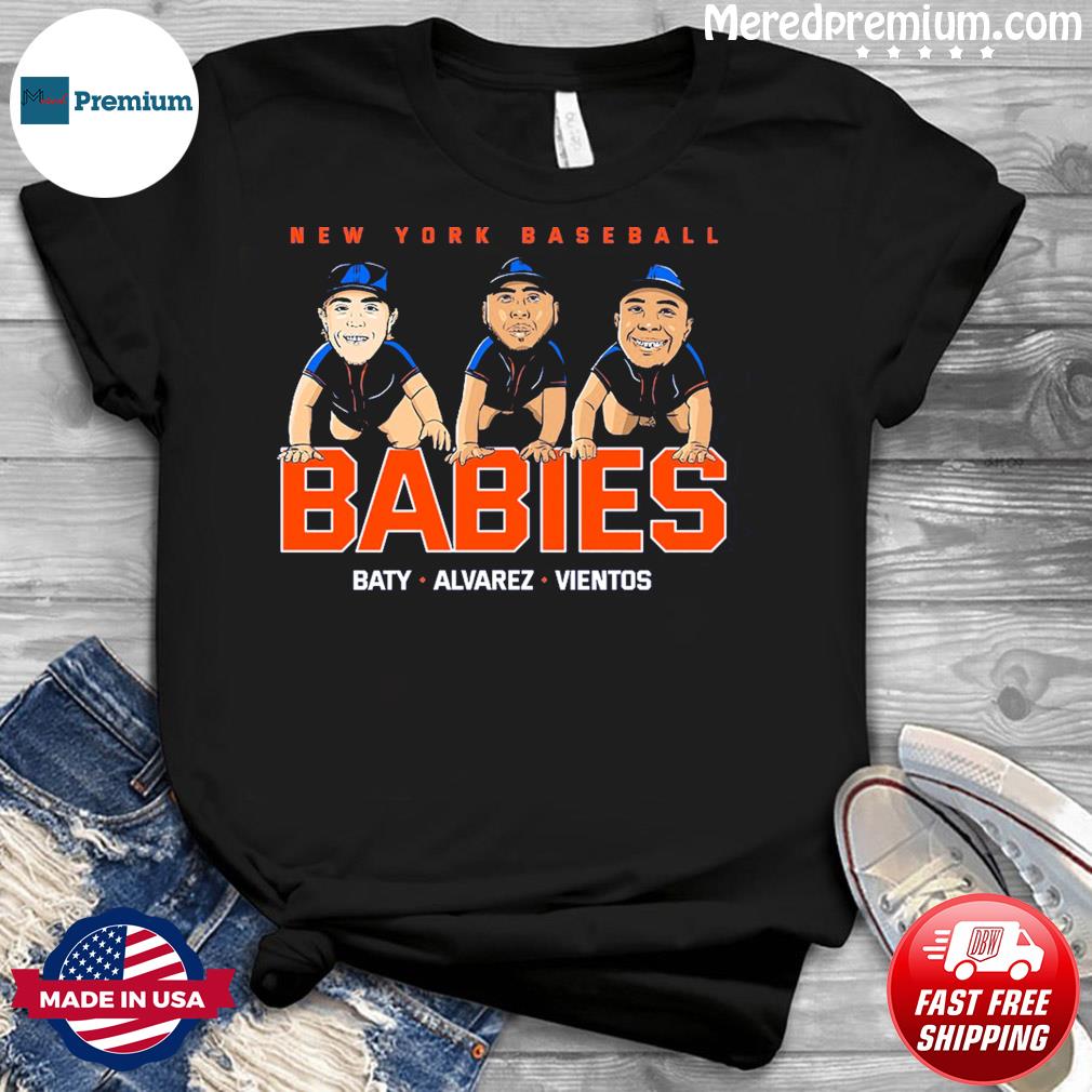 New York Baseball Babies Baty. Alvarez, Vientos shirt