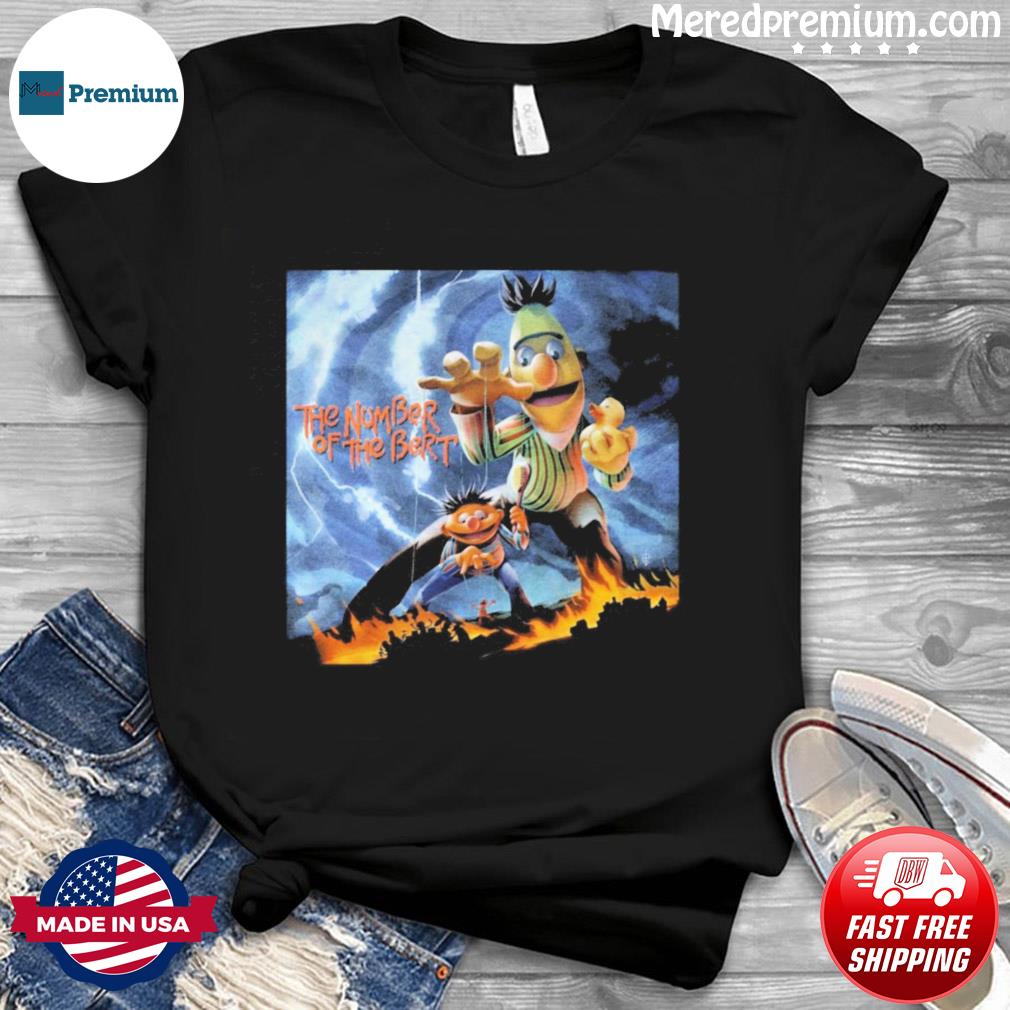 Sesame Street Bert and Ernie The Number of the Bert Iron Maiden Parody Shirt