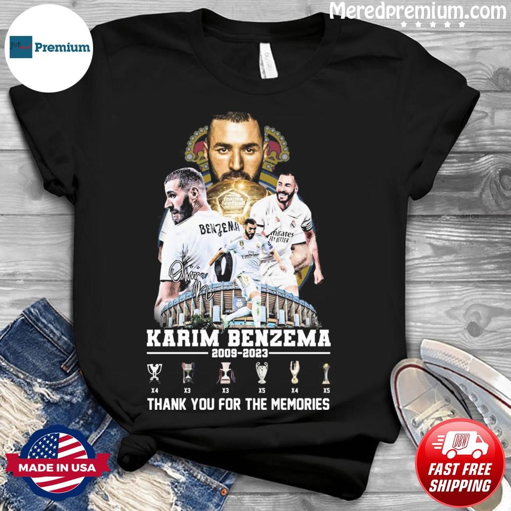 Official Karim Benzema Real Madrid 2009 – 2023 Thank You For The Memories T- Shirt, hoodie, sweater, long sleeve and tank top