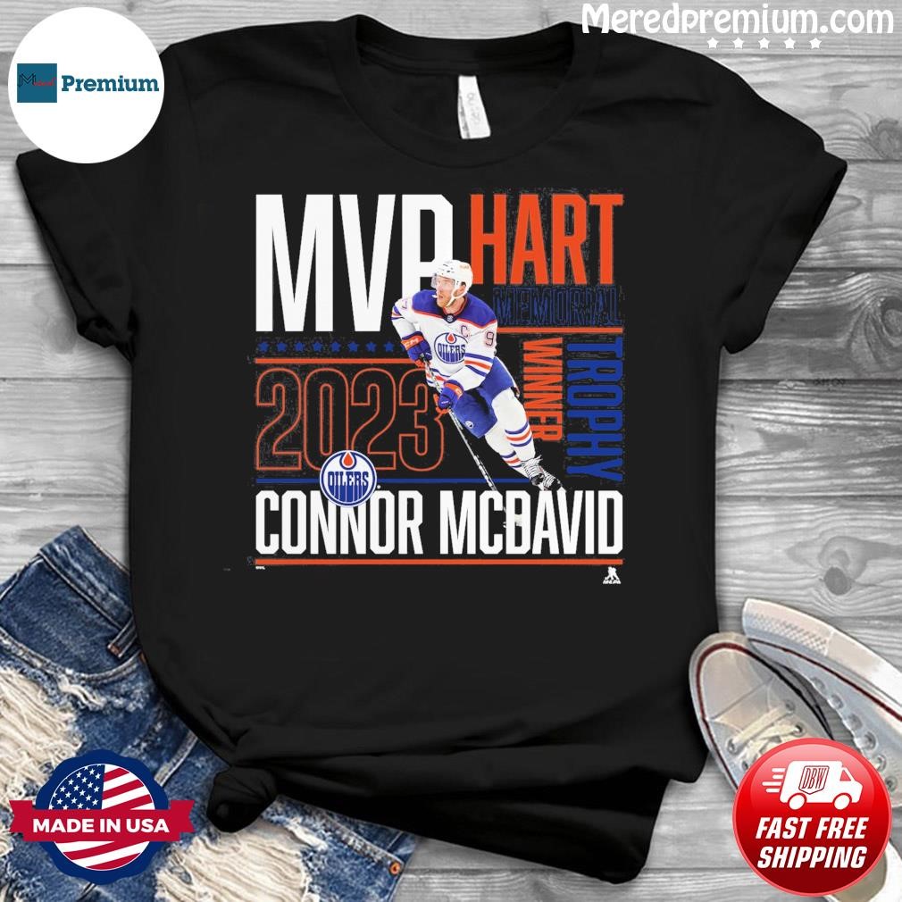 Connor McDavid Edmonton Oilers MVP hart memorial trophy winner 2023 T-shirt,  hoodie, sweater, long sleeve and tank top