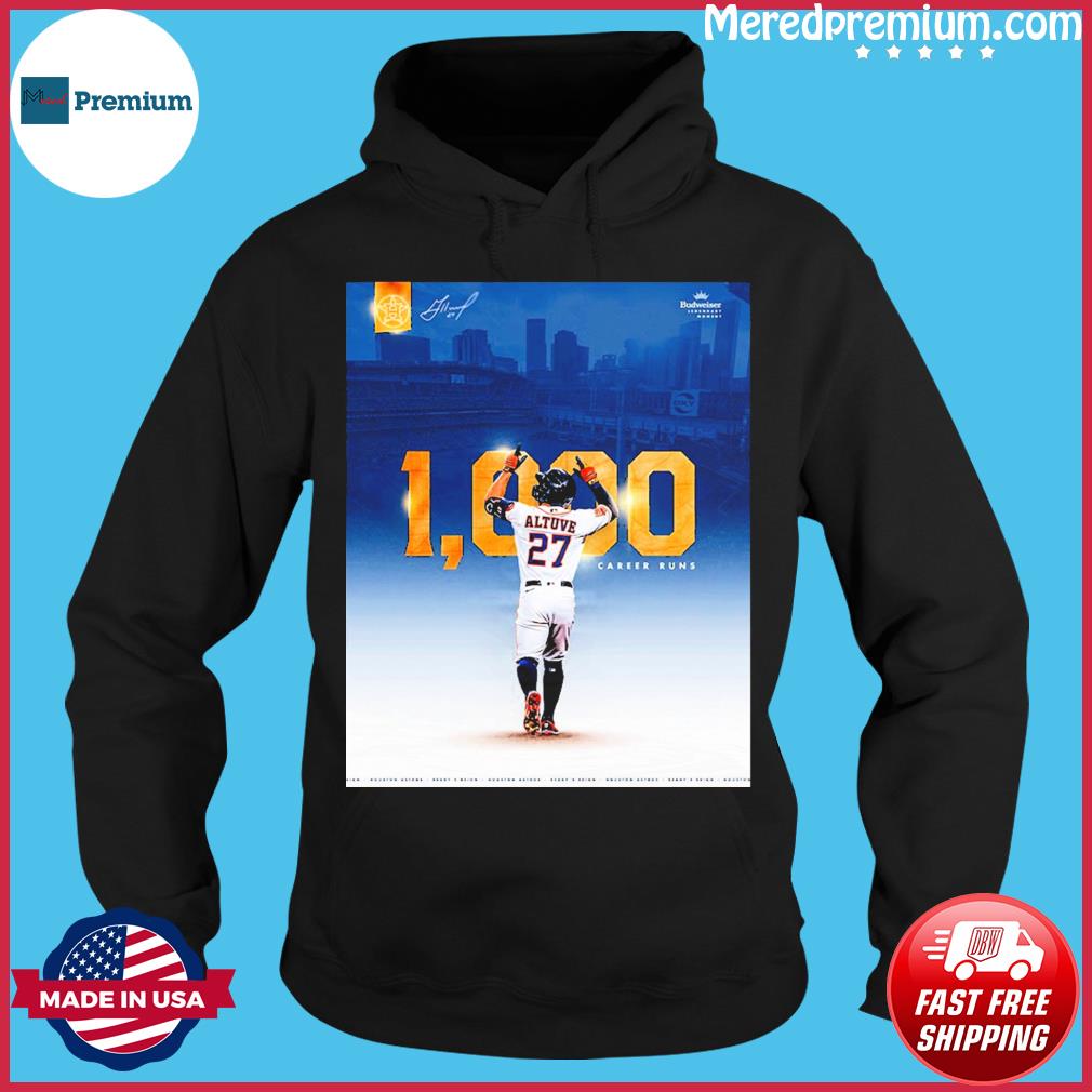 Premium jose Altuve Career Runs 1000 Houston Astros signature shirt,  hoodie, sweater, long sleeve and tank top