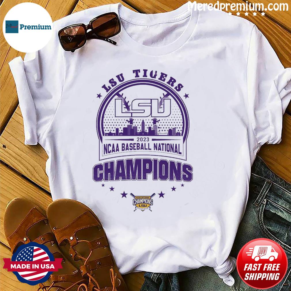 LSU National Champions Shirt - Gray exclusive at Tiger Nation