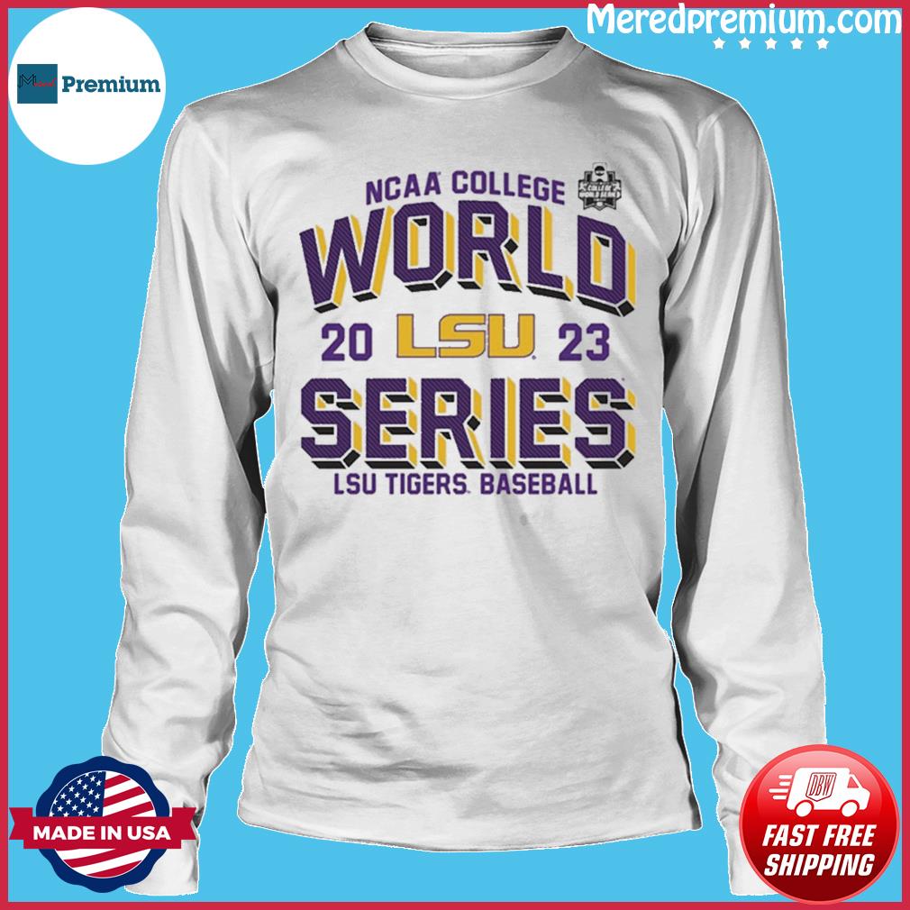 2023 Ncaa College World Series Lsu Tigers White Cws Bound Shirt