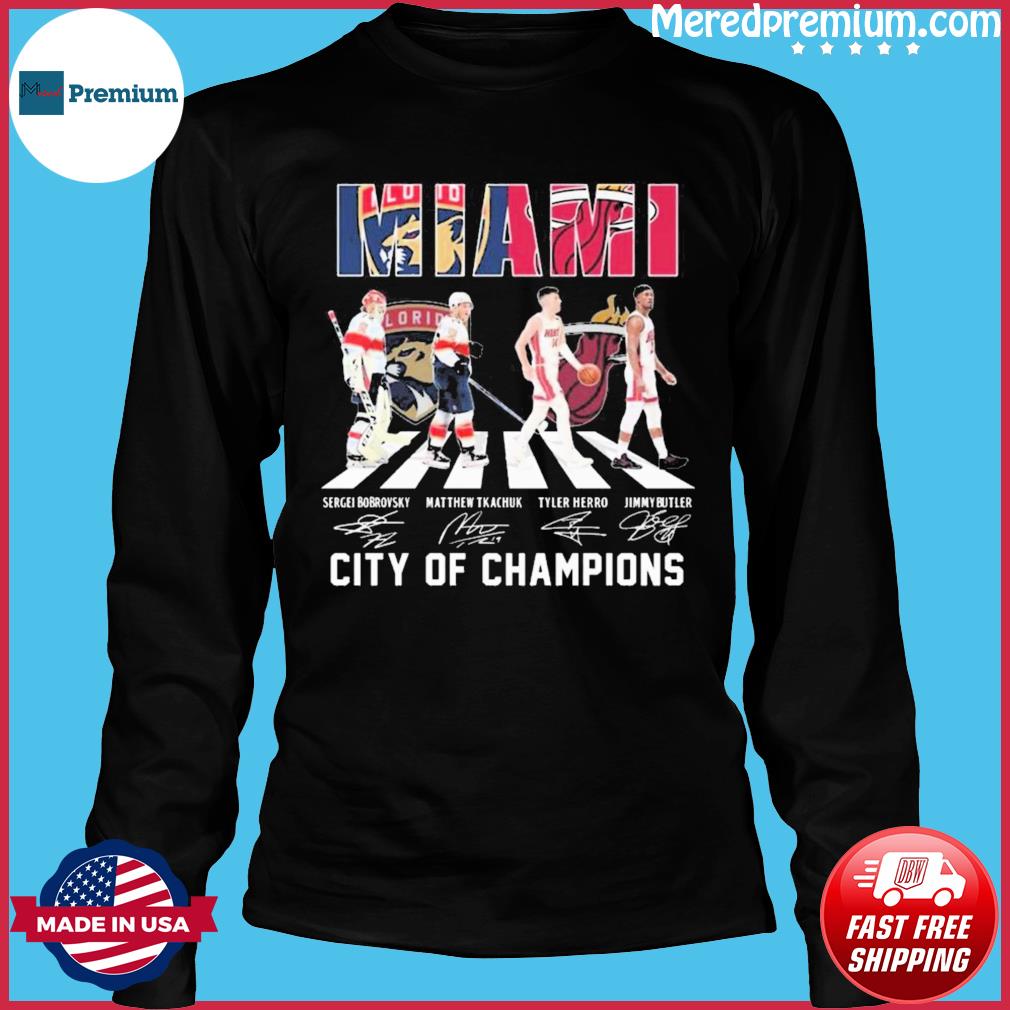 The Miami Abbey Road T Shirt, Signature Of Member NBA Basketball