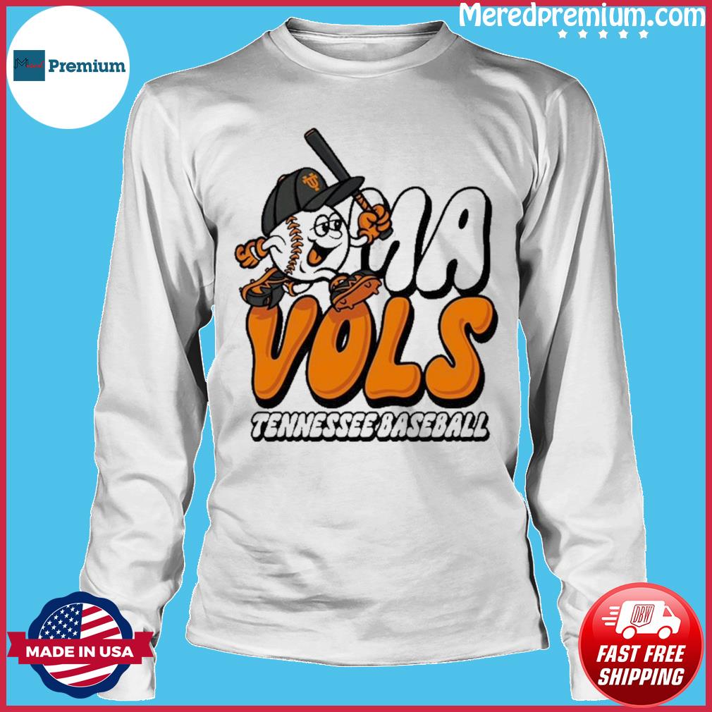 Tennessee Baseball Cartoon T-Shirt in Orange