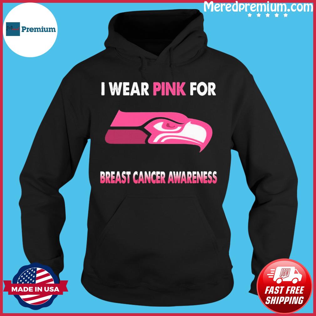 SEATTLE SEAHAWKS PINK BREAST CANCER AWARENESS T-SHIRT, NEW FREE SHIP,  4CHARITY