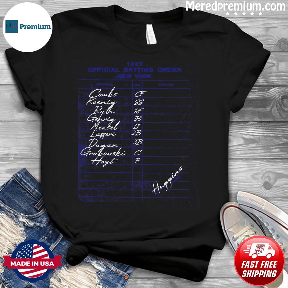 1927 New York Murderers Row Batting Lineup Tee