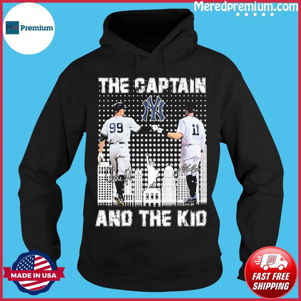 Aaron Judge And Brett Gardner The Captain And The Kid Signatures Shirt,  hoodie, sweater, long sleeve and tank top