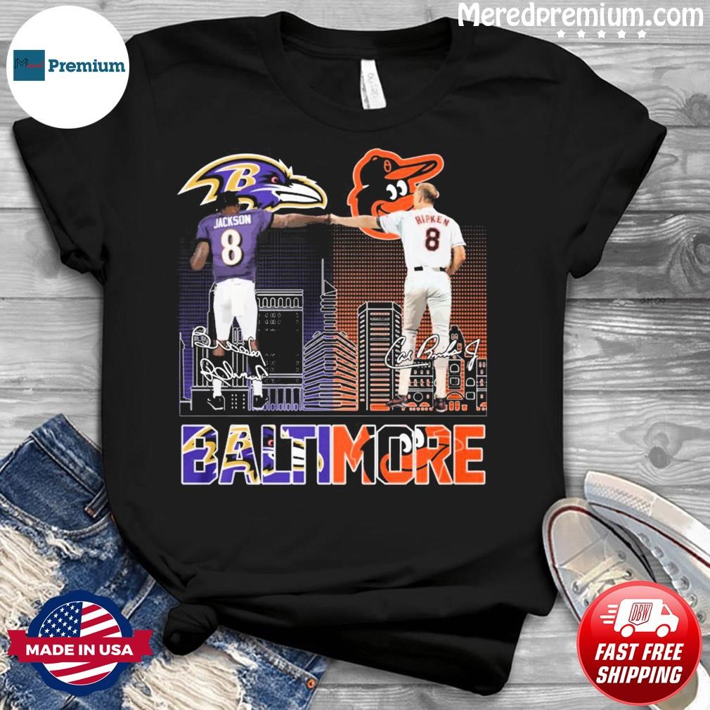 Baltimore sport Baltimore Ravens Jackson and Baltimore Orioles Ripken  signatures shirt, hoodie, sweater, long sleeve and tank top