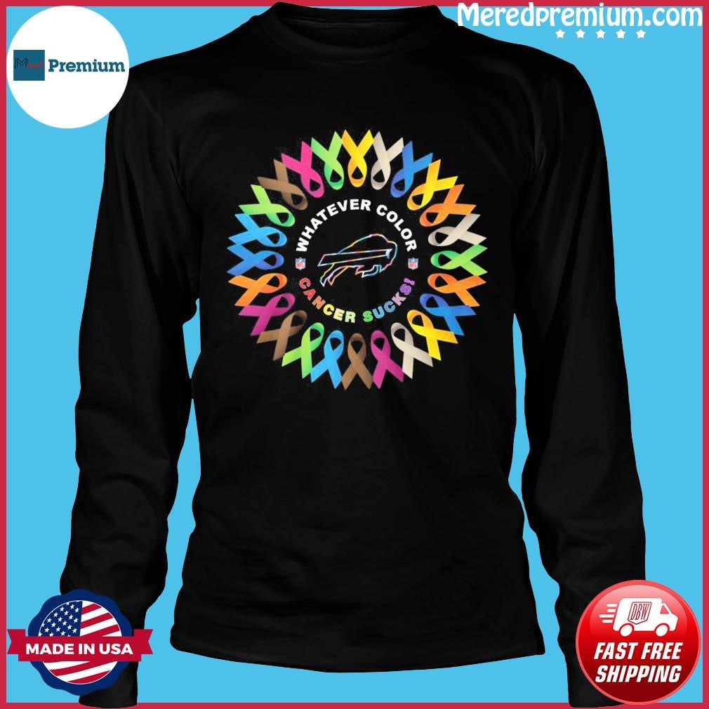 Buffalo Bills Whatever Color Cancer Sucks shirt, hoodie, sweater, long  sleeve and tank top