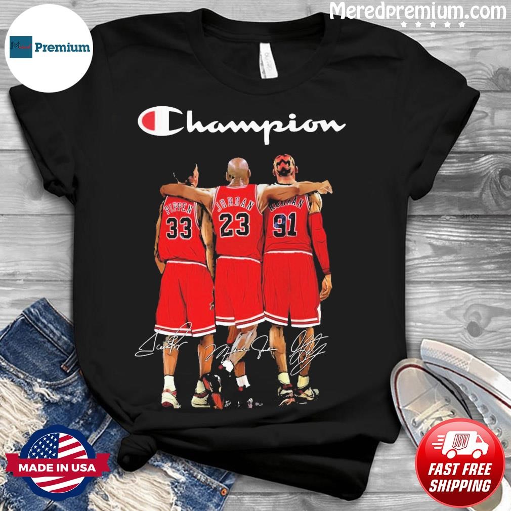Official chicago bulls world champions michael Jordan scottie pippen and  dennis rodman T-shirts, hoodie, sweater, long sleeve and tank top