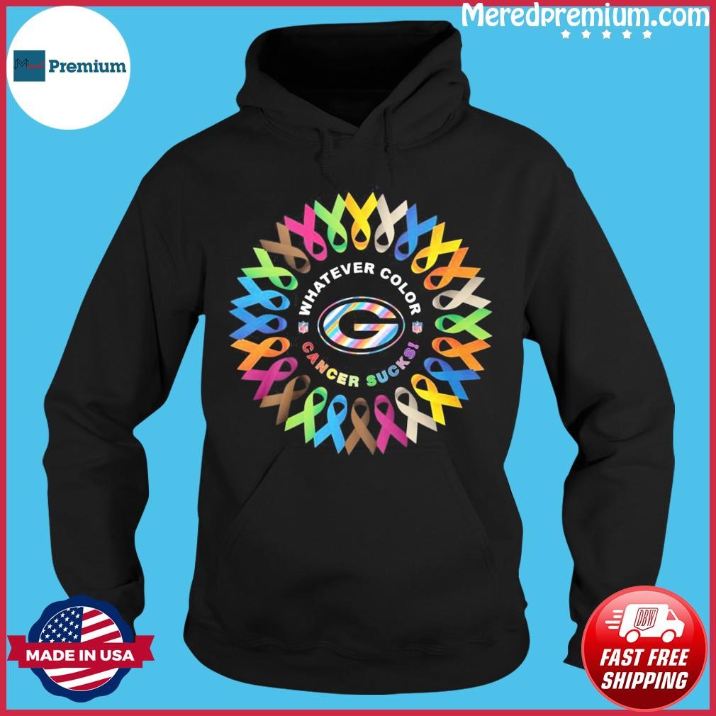 Green Bay Packers NFL Whatever Color Cancer Sucks Shirt, hoodie, sweater,  long sleeve and tank top