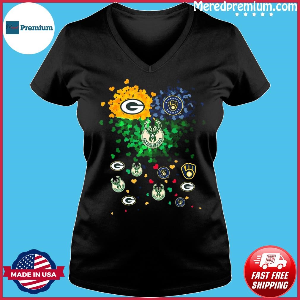 Wisconsin All Teams Sports Packers Bucks And Brewers T-shirt,Sweater,  Hoodie, And Long Sleeved, Ladies, Tank Top