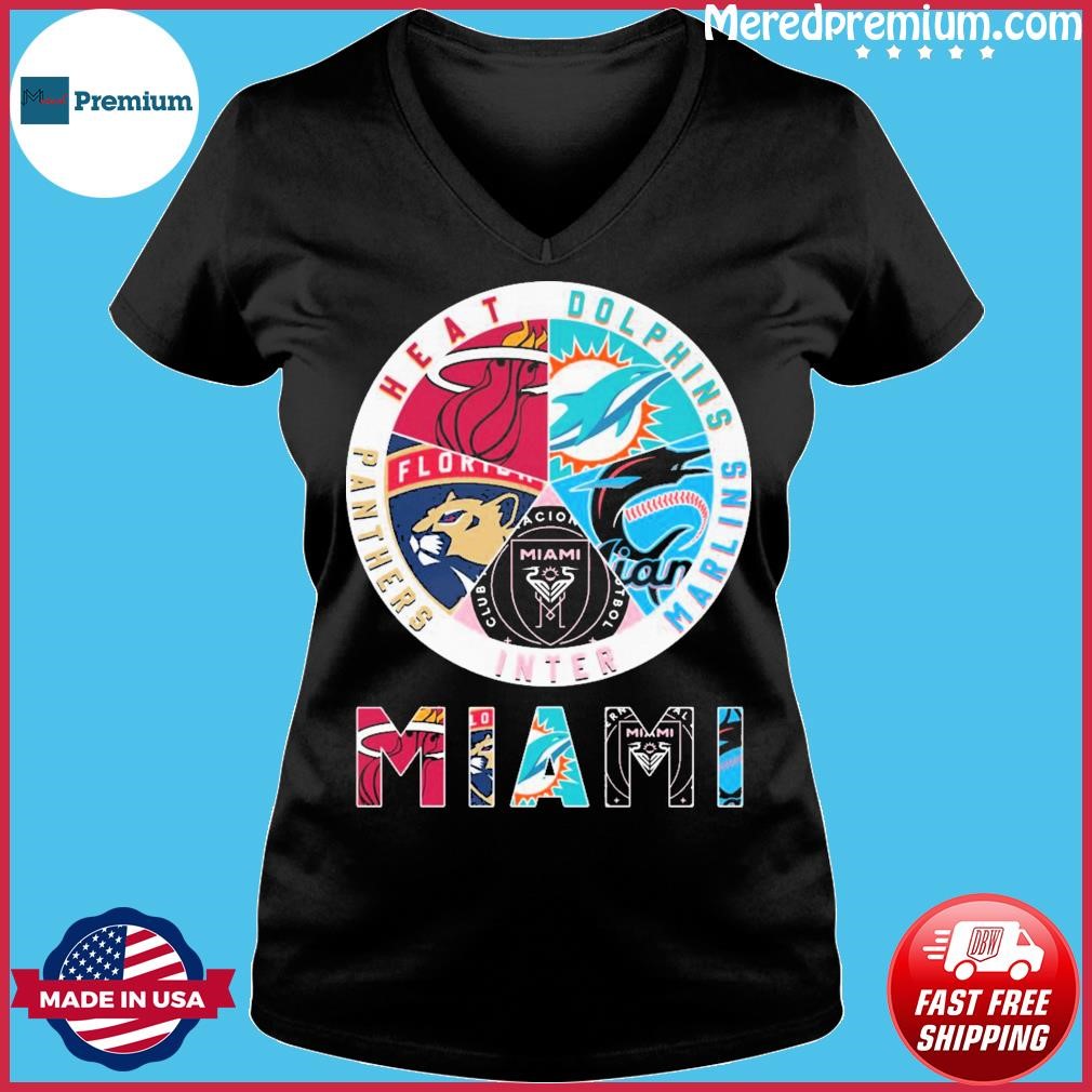 MiamI marlins miamI dolphins miamI heat Florida panthers inter miamI  signatures T-shirt, hoodie, sweater, long sleeve and tank top