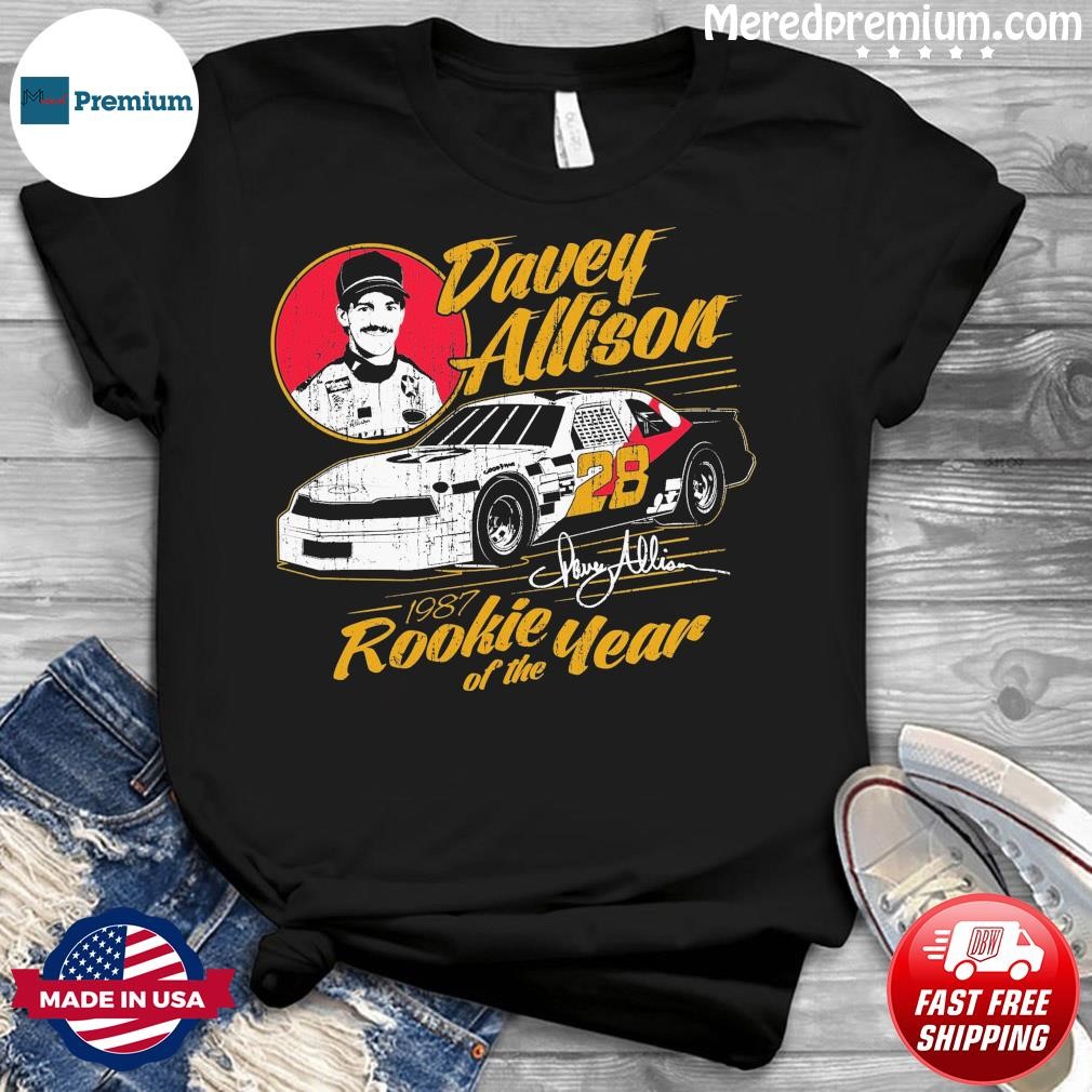 Official davey Allison Rookie of the Year 1987 signature shirt