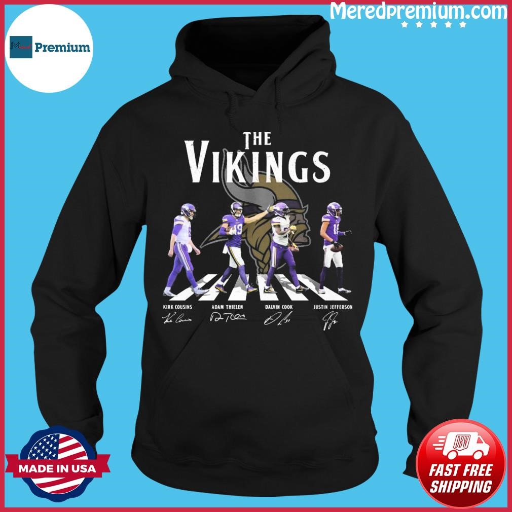 The Vingkings Abbey Road Kirk Cousins Adam Thielen Dalvin Cook And Justin  Jefferson Shirt