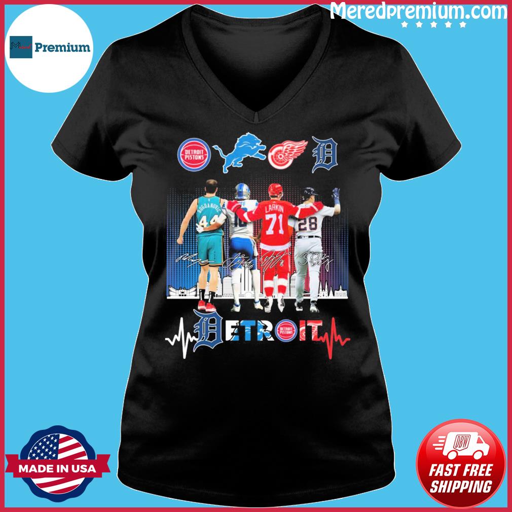 Bojan Bogdanovic Jared Goff Dylan Larkin and Javi Baez Detroit Sports  Signatures Shirt, hoodie, sweater, long sleeve and tank top