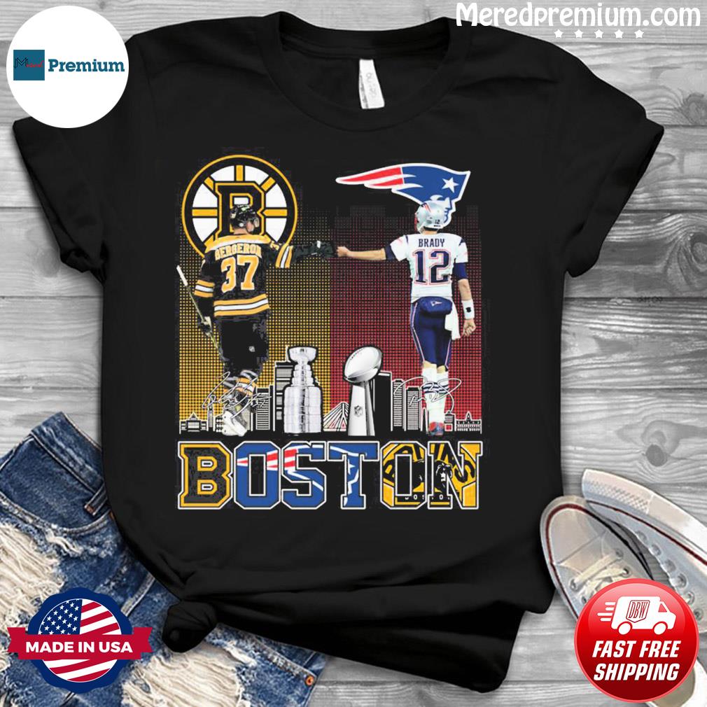 Boston Sports Patrice Bergeron And Tom Brady Signatures shirt, hoodie,  sweater, long sleeve and tank top