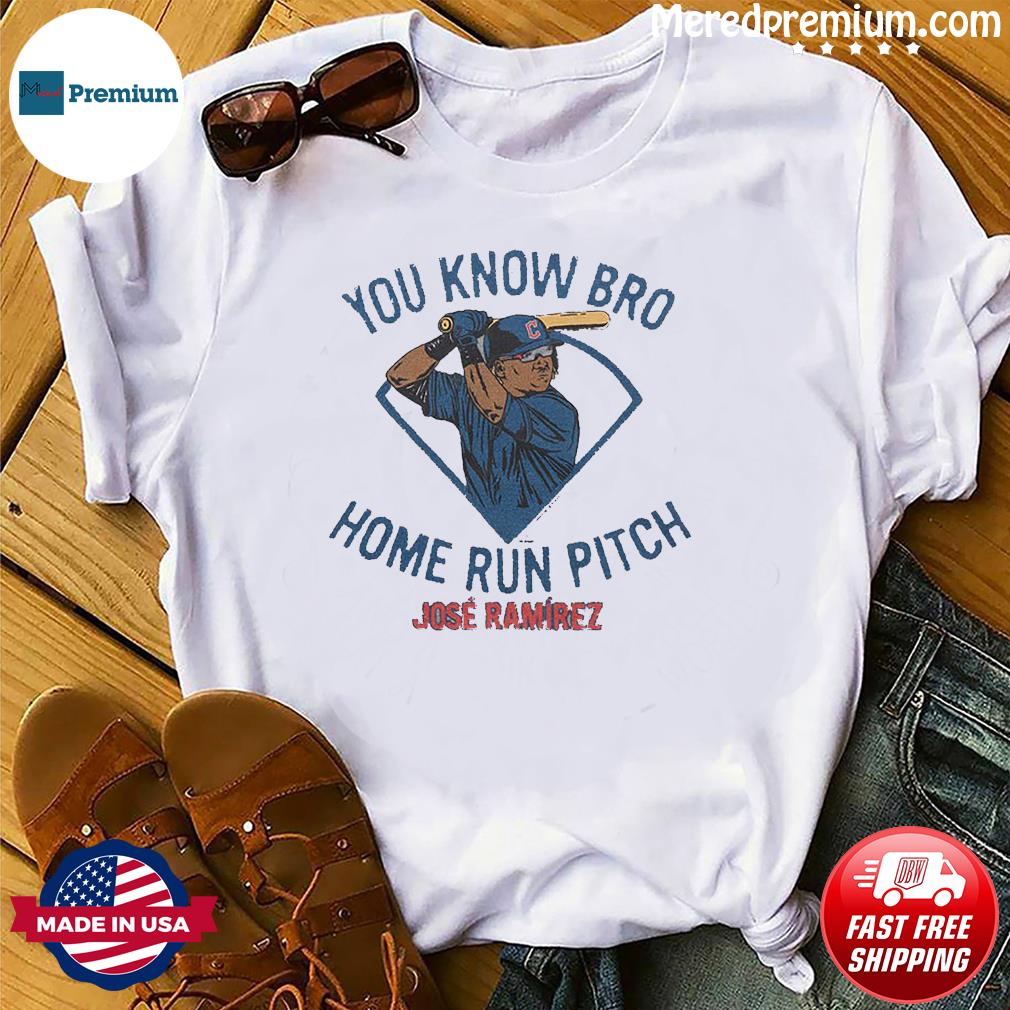 Official José Ramírez Cleveland Guardians home run pitch bro shirt -  Peanutstee