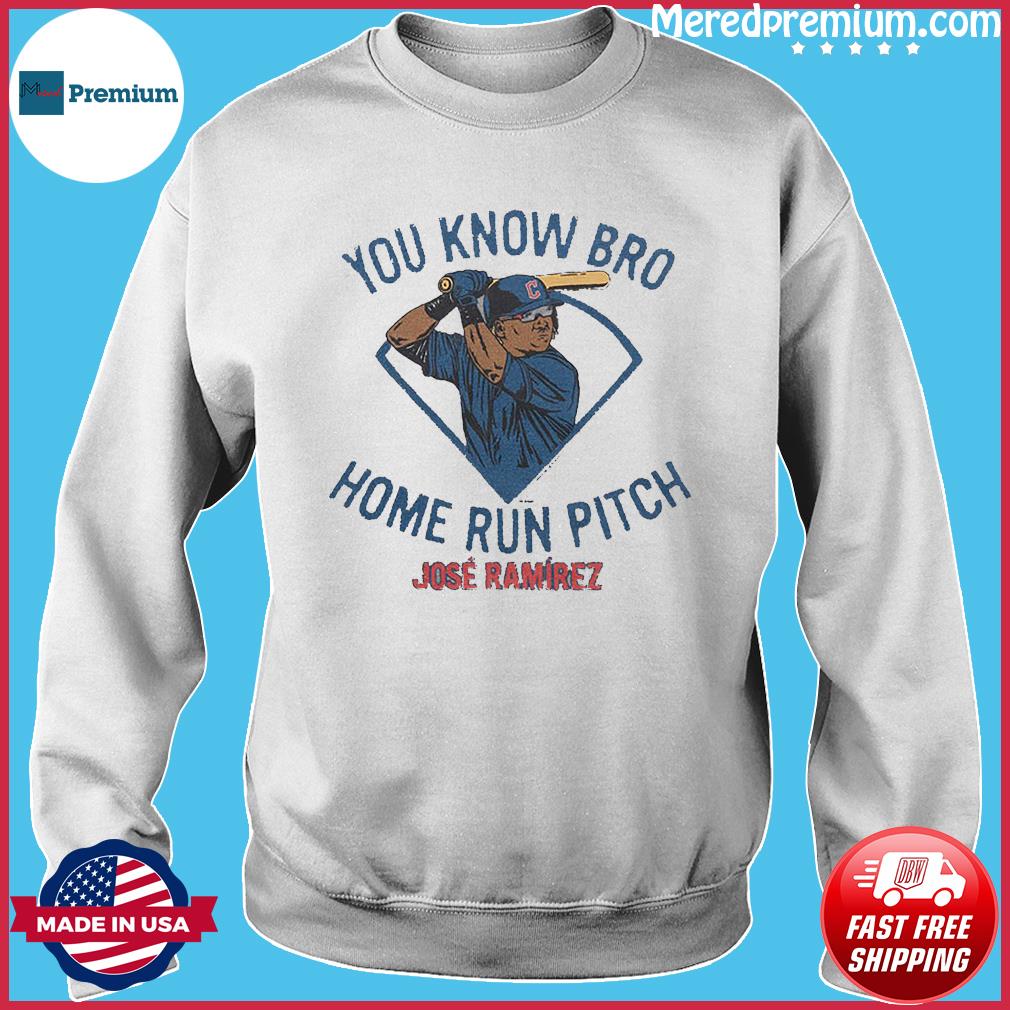 Official José Ramírez Cleveland Guardians home run pitch bro shirt -  Peanutstee