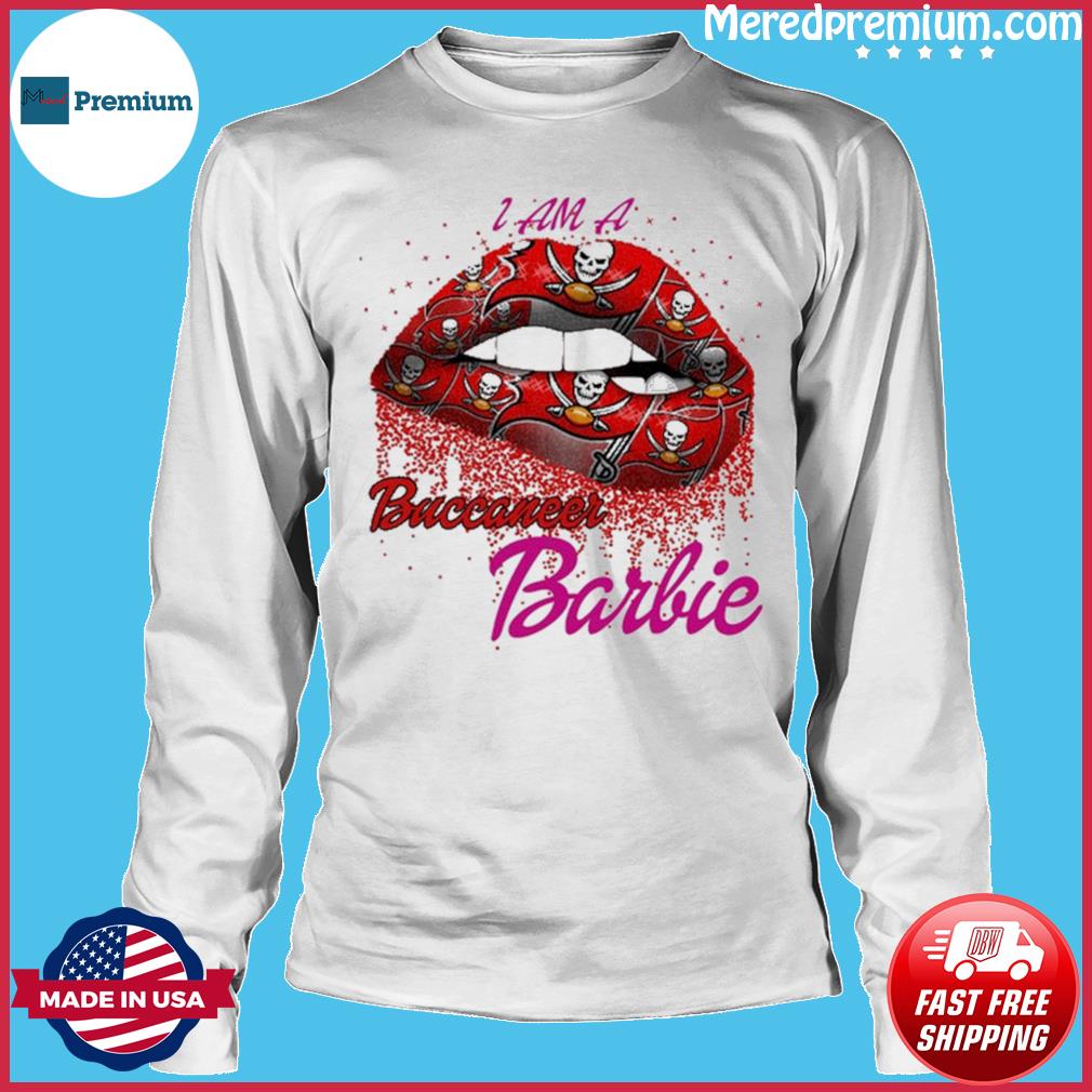 Official lip Tampa Bay Buccaneers X Barbie 2023 I Am A Buccaneer