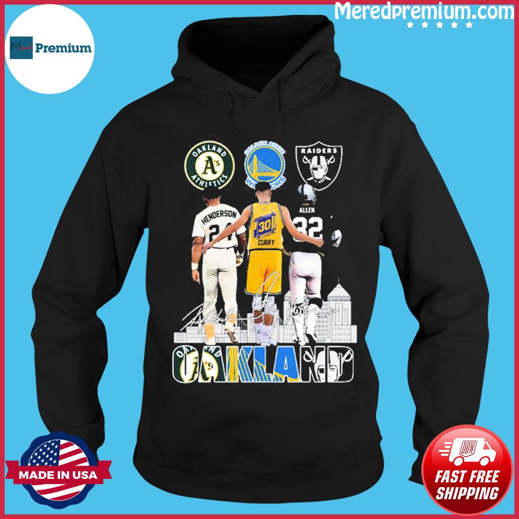 Oakland Athletics Henderson Golden State Warrios Curry Raiders Allen shirt,  hoodie, sweater, long sleeve and tank top