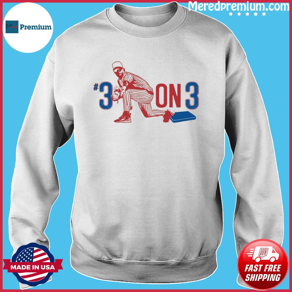 Philadelphia Phillies Bryce Harper #3 on 3 shirt, hoodie, sweater, long  sleeve and tank top