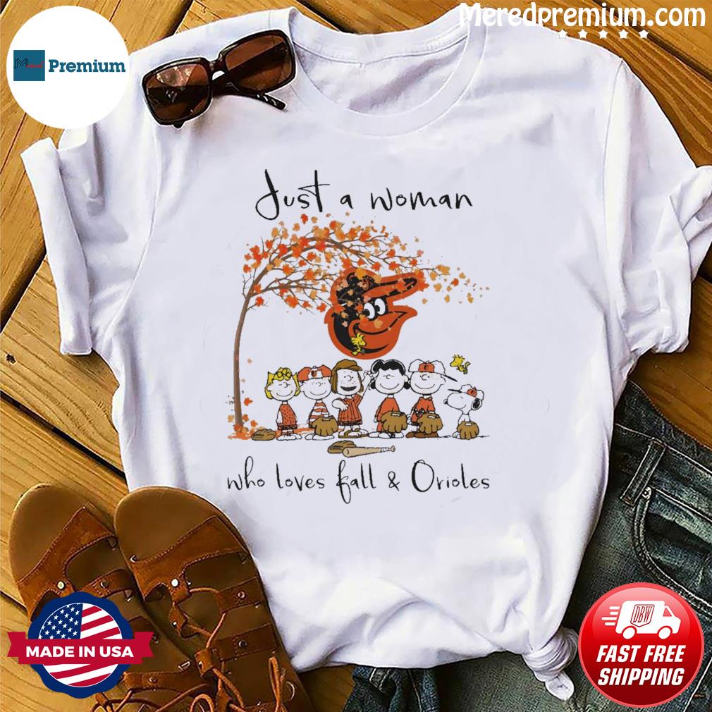 The Peanuts Just A Girl Who Loves Fall Orioles Shirt