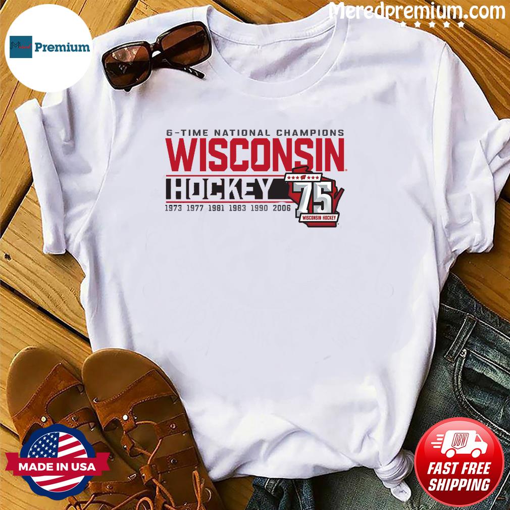 Creative Knitwear Youth Bucky Badger Hockey Shirt (White