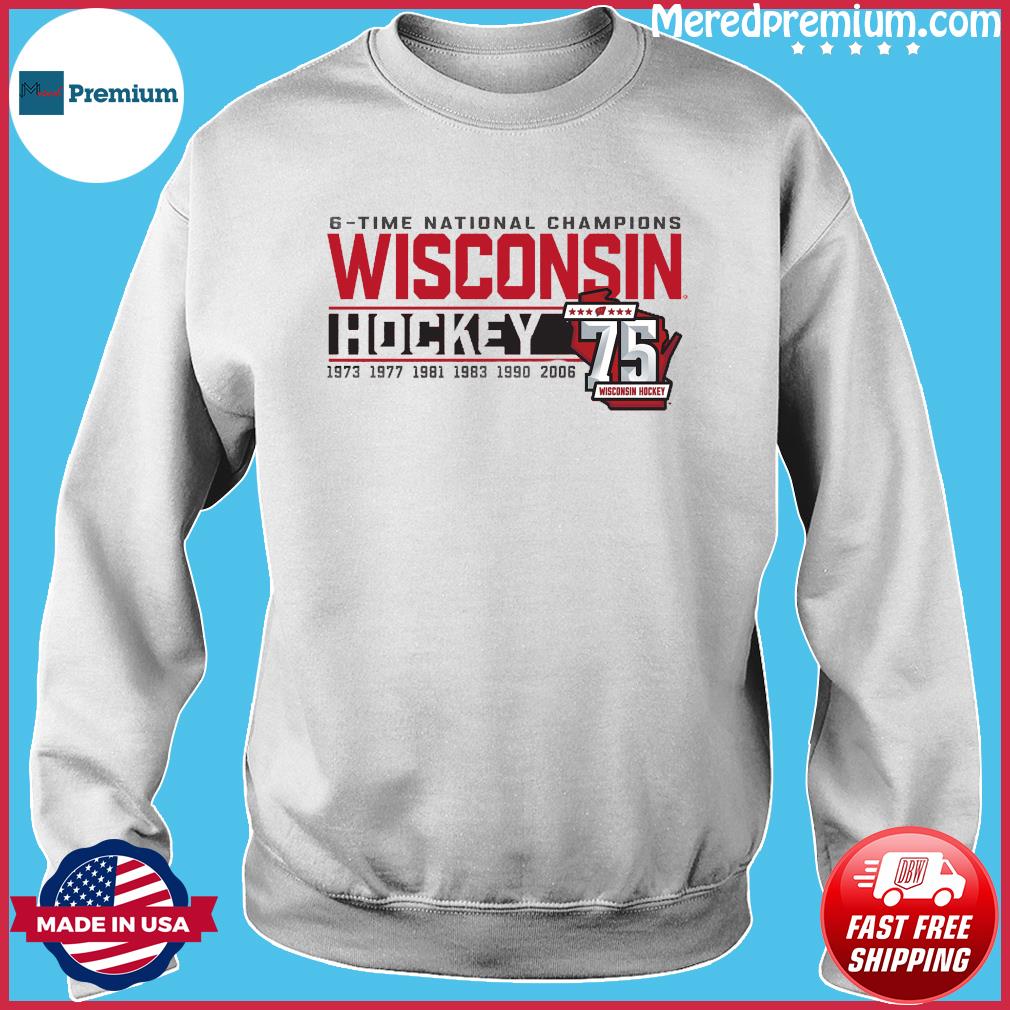 Creative Knitwear Youth Bucky Badger Hockey Shirt (White