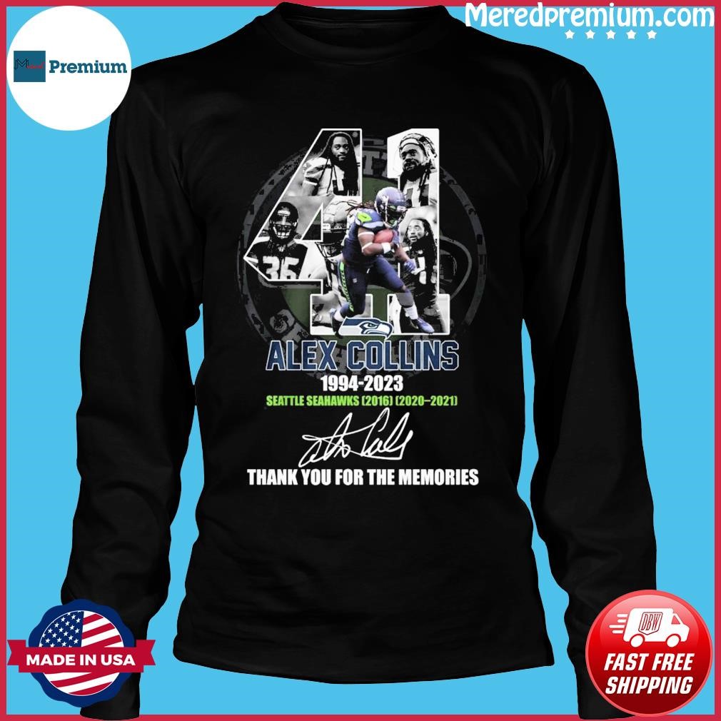 Alex Collins 1994 2023 Memories Seatle Seahawks NFL Shirt, hoodie