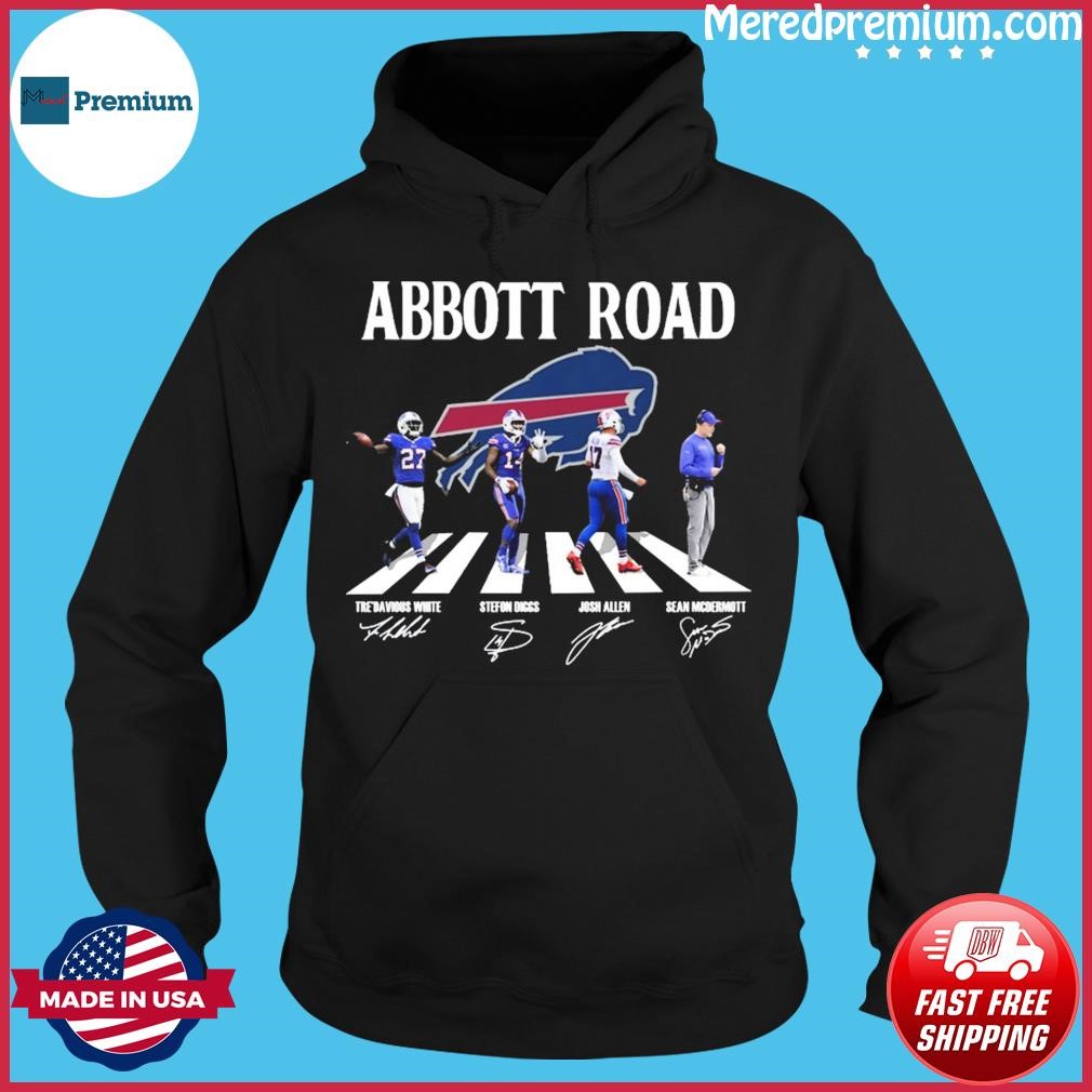 The Bills Tre'Davious White Stefon Diggs Josh Allen Sean Mcdermott abbey  road signatures t shirt, hoodie, sweater, long sleeve and tank top