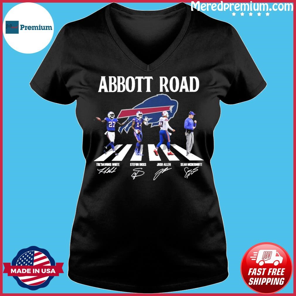 Buffalo Bills Abbott Road Tre'davious White Stefon Diggs Josh Allen And  Sean Mcdermott Signatures Shirt - teejeep