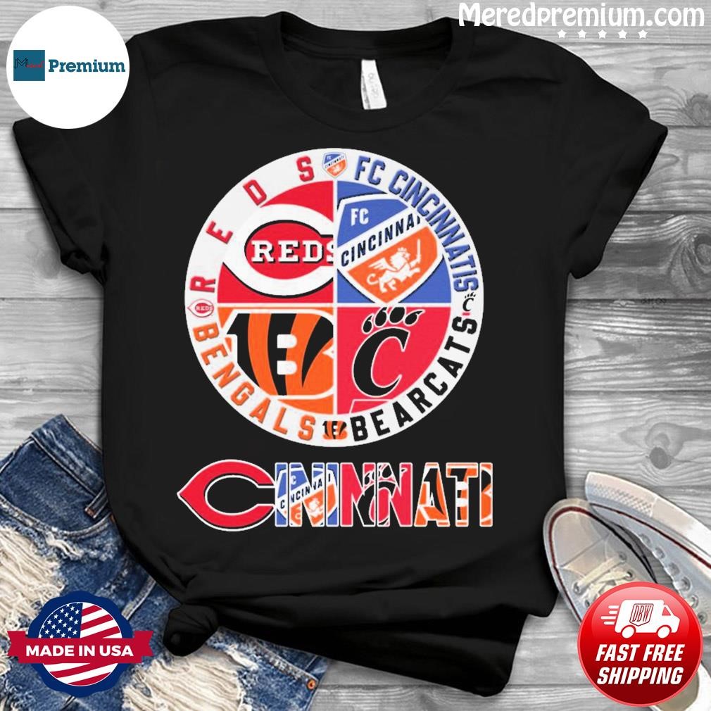 Cincinnati Bengals Cincinnati Reds FC Cincinnati logo Cincinnati city 2023  shirt, hoodie, sweater, long sleeve and tank top