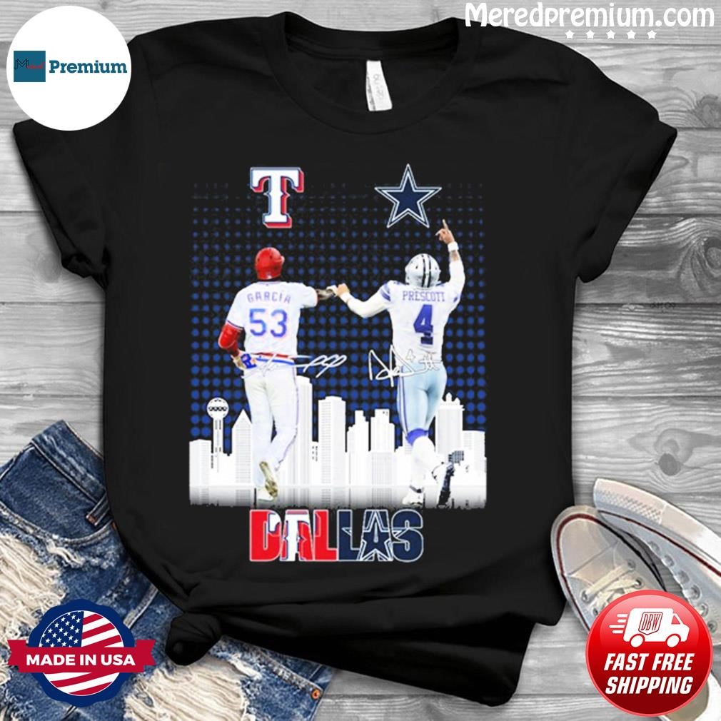 Dallas Adolis Garca And Dak Prescott Signatures Shirt